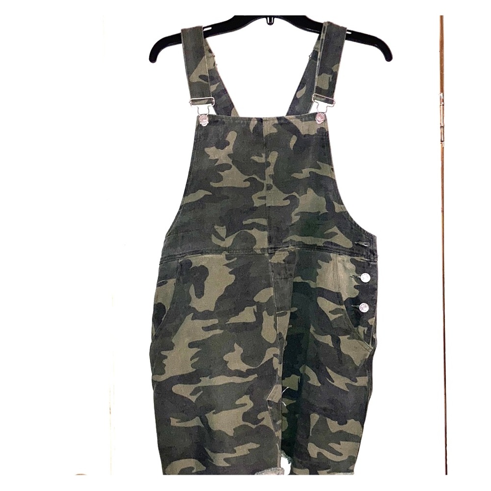 Camo overalls skirt